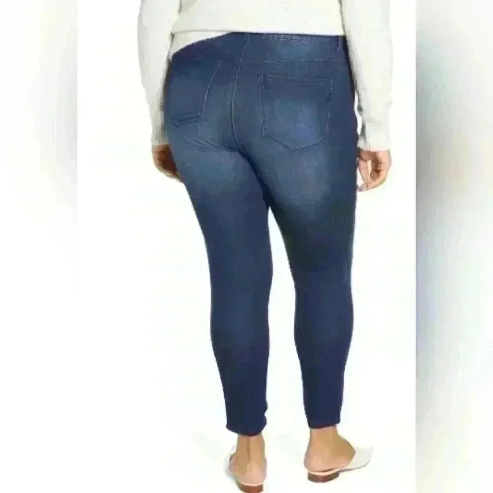 P2005 1822 denim raw hem dark wash  plus size 24w - Picture 2 of 12